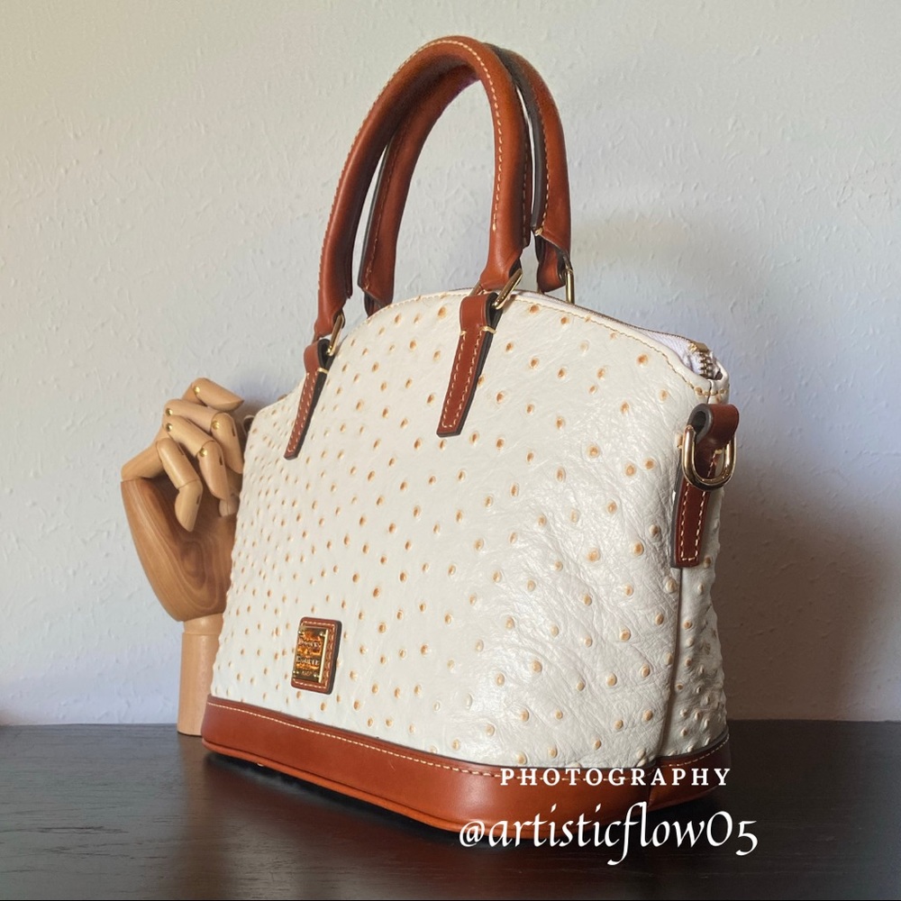 NEW! Dooney & Bourke Ostrich Bone Toni Satchel - Picture 2 of 11